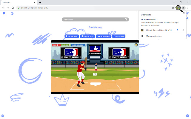 Ultimate Baseball Game New Tab chrome谷歌浏览器插件_扩展第2张截图