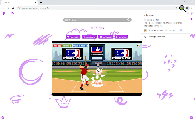 Ultimate Baseball Game New Tab chrome谷歌浏览器插件_扩展第3张截图