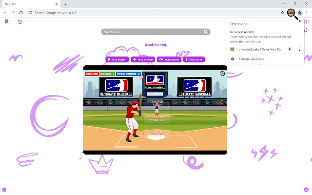 Ultimate Baseball Game New Tab chrome谷歌浏览器插件_扩展第4张截图
