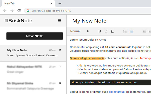 BriskNote: New Tab Notes that Sync with Phone chrome谷歌浏览器插件_扩展第1张截图