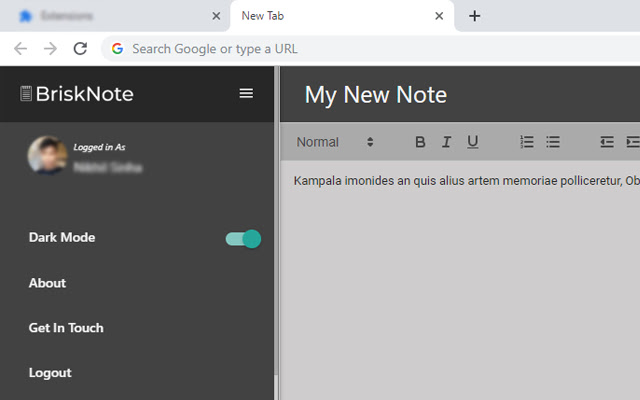 BriskNote: New Tab Notes that Sync with Phone chrome谷歌浏览器插件_扩展第2张截图