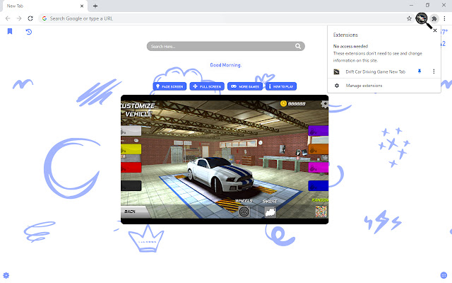 Drift Car Driving Game New Tab chrome谷歌浏览器插件_扩展第3张截图