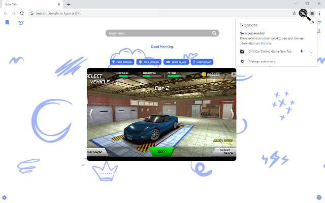 Drift Car Driving Game New Tab chrome谷歌浏览器插件_扩展第4张截图