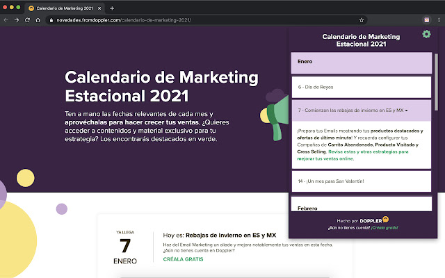 Calendario de Marketing Estacional 2021 chrome谷歌浏览器插件_扩展第1张截图