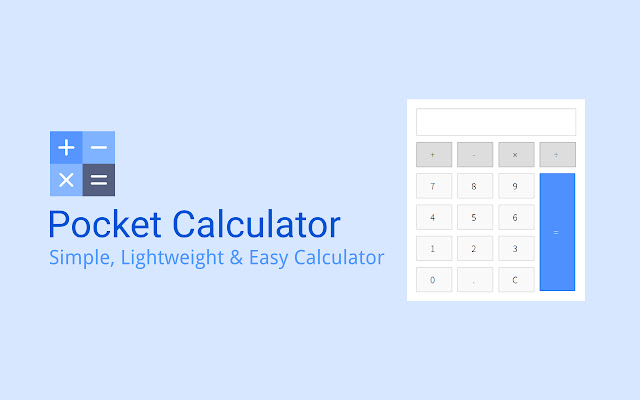 Pocket Calculator chrome谷歌浏览器插件_扩展第1张截图