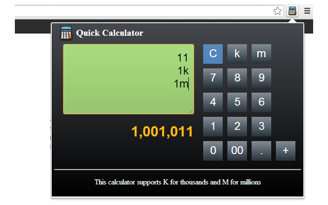 Quick Calculator by Fedmich chrome谷歌浏览器插件_扩展第2张截图