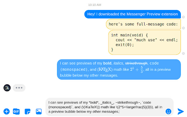Messenger Preview chrome谷歌浏览器插件_扩展第1张截图