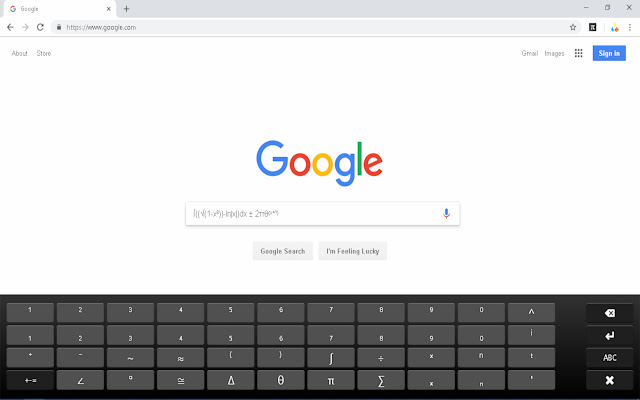 Virtual Math Keyboard chrome谷歌浏览器插件_扩展第2张截图