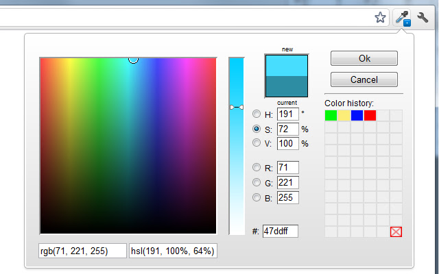 Color Picker - RGB/Hex colour code chrome谷歌浏览器插件_扩展第4张截图