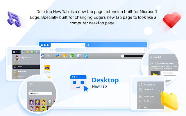 Desktop New Tab chrome谷歌浏览器插件_扩展第1张截图