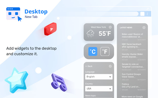 Desktop New Tab chrome谷歌浏览器插件_扩展第3张截图