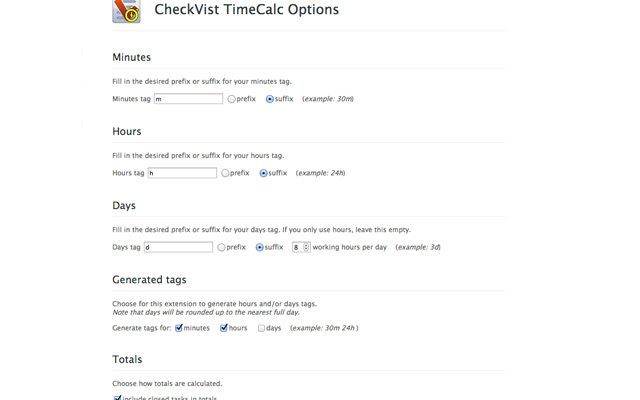 Checkvist TimeCalc chrome谷歌浏览器插件_扩展第2张截图