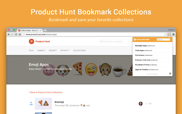 Product Hunt Bookmark Collections chrome谷歌浏览器插件_扩展第1张截图