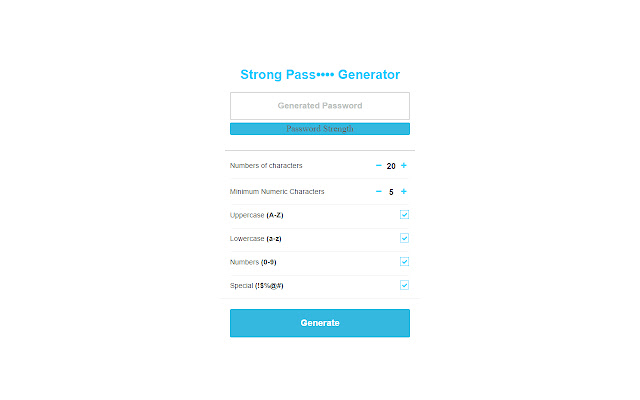 Strong Password Generator chrome谷歌浏览器插件_扩展第1张截图