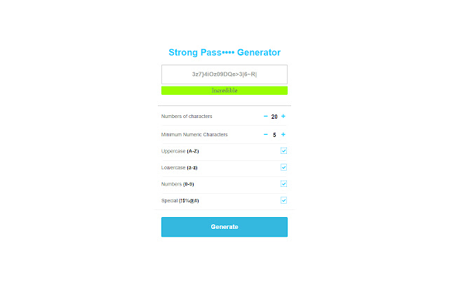 Strong Password Generator chrome谷歌浏览器插件_扩展第3张截图