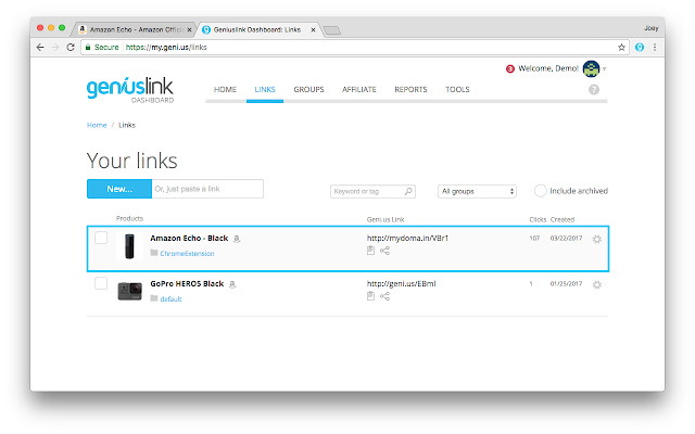 Geniuslink | Intelligent Link Creator chrome谷歌浏览器插件_扩展第4张截图