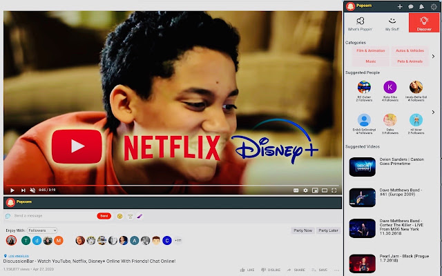 Popcorn for YouTube and Netflix chrome谷歌浏览器插件_扩展第2张截图