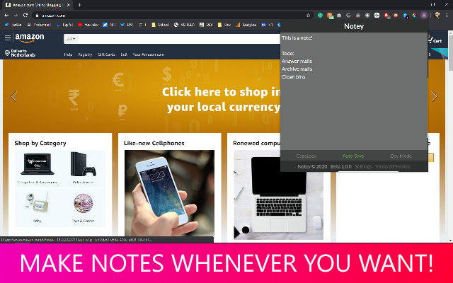 Notey - Quick notes in browser! chrome谷歌浏览器插件_扩展第1张截图