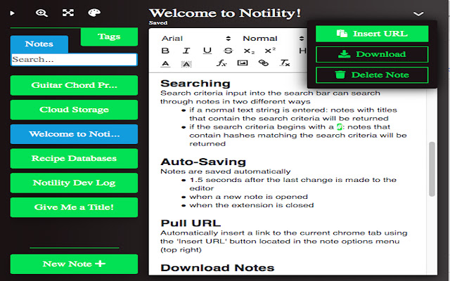 Notility - A Unique Note Taking Experience chrome谷歌浏览器插件_扩展第2张截图