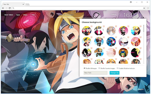 Boruto Next Generations Custom Naruto New Tab chrome谷歌浏览器插件_扩展第1张截图