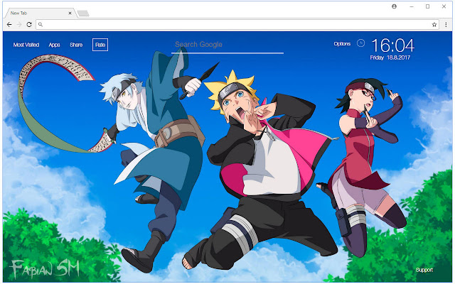 Boruto Next Generations Custom Naruto New Tab chrome谷歌浏览器插件_扩展第4张截图