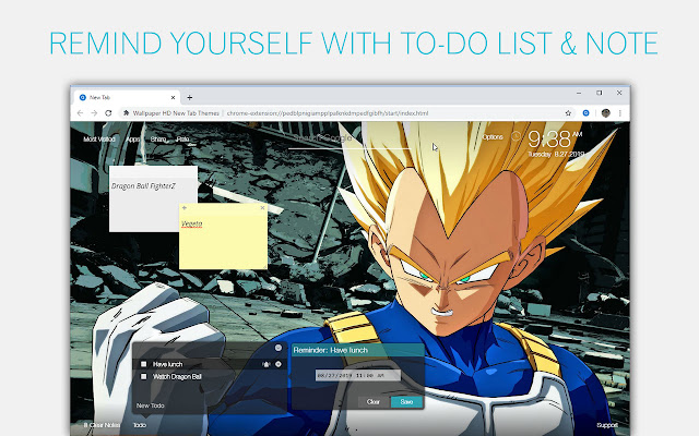 Vegeta Wallpaper HD Custom Dragon Ball NewTab chrome谷歌浏览器插件_扩展第4张截图