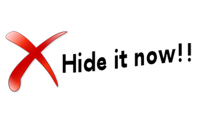 Hide it now! chrome谷歌浏览器插件_扩展第1张截图