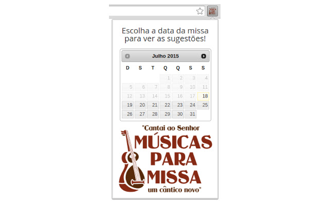 Músicas para Missa - Sugestões por data chrome谷歌浏览器插件_扩展第1张截图