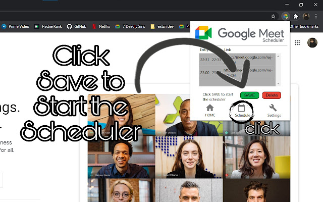 Google Meet Scheduler: Auto Join, Leave Meet chrome谷歌浏览器插件_扩展第4张截图