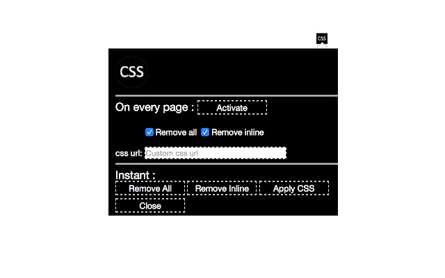 Remove css from website chrome谷歌浏览器插件_扩展第1张截图