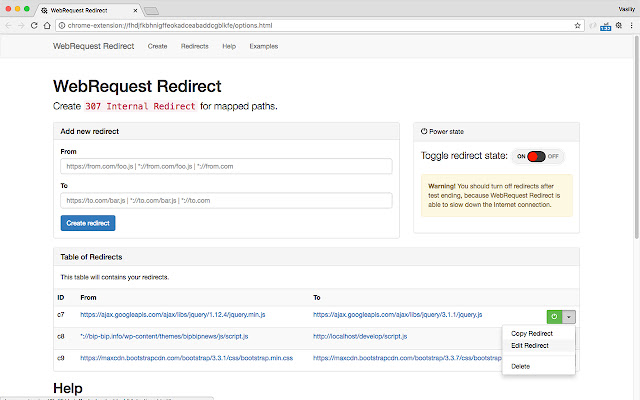 WebRequest Redirect chrome谷歌浏览器插件_扩展第3张截图