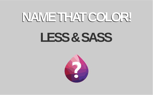 Name that color! LESS & SASS chrome谷歌浏览器插件_扩展第1张截图