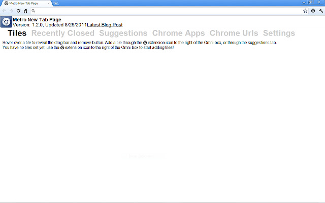 Metro New Tab Page chrome谷歌浏览器插件_扩展第1张截图