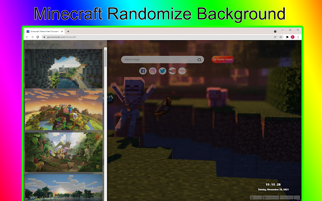 Minecraft Wallpapers and New Tab chrome谷歌浏览器插件_扩展第2张截图