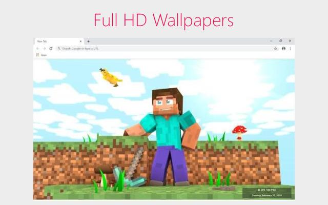 Minecraft Wallpapers and New Tab chrome谷歌浏览器插件_扩展第1张截图