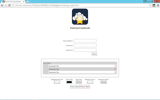 OwnCloud 8 Bookmarks chrome谷歌浏览器插件_扩展第3张截图