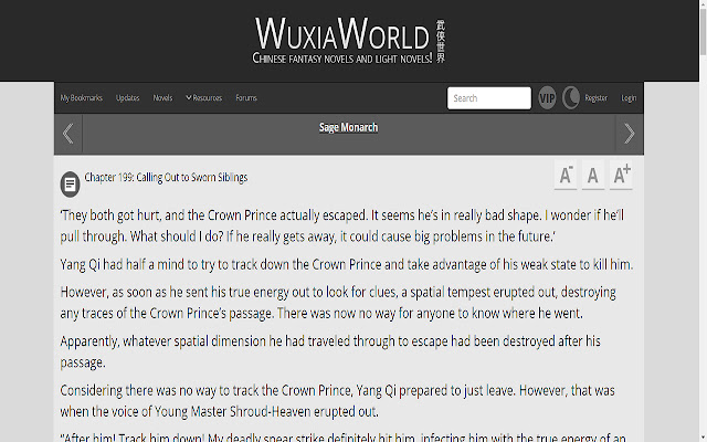 Wuxiaworld: Reading Mode chrome谷歌浏览器插件_扩展第2张截图