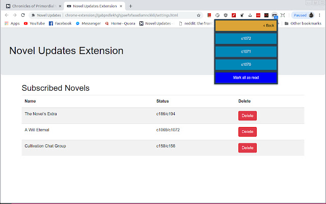 Novel Updates Tracker chrome谷歌浏览器插件_扩展第3张截图