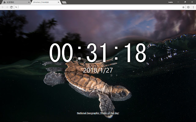 'Photo of the day' Clock chrome谷歌浏览器插件_扩展第3张截图