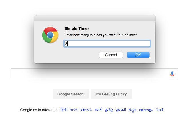 Simple Timer chrome谷歌浏览器插件_扩展第2张截图