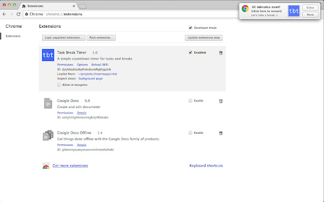 Task Break Timer chrome谷歌浏览器插件_扩展第2张截图