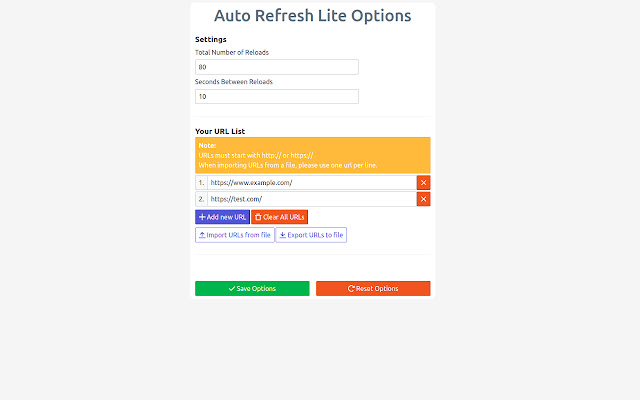 Auto Refresh Lite chrome谷歌浏览器插件_扩展第1张截图