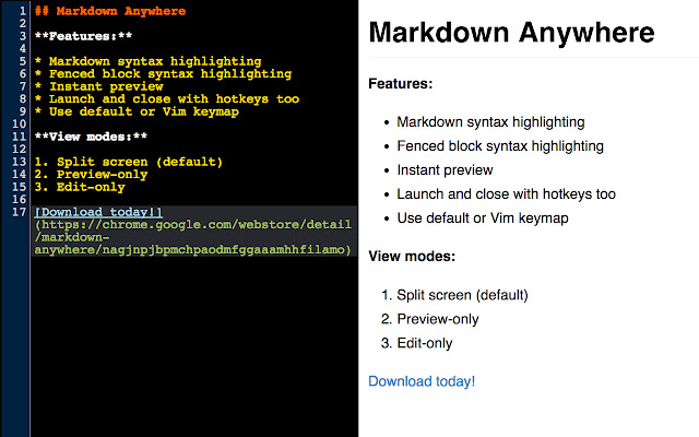 Markdown Anywhere chrome谷歌浏览器插件_扩展第1张截图