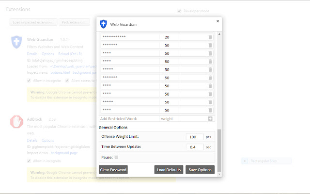 Web Guardian chrome谷歌浏览器插件_扩展第4张截图