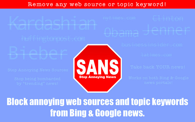 SANS - Stop Annoying News chrome谷歌浏览器插件_扩展第1张截图