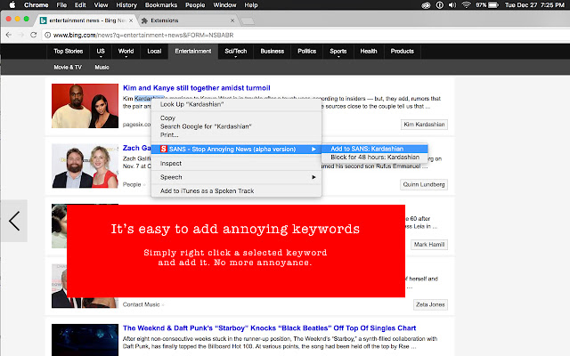 SANS - Stop Annoying News chrome谷歌浏览器插件_扩展第5张截图
