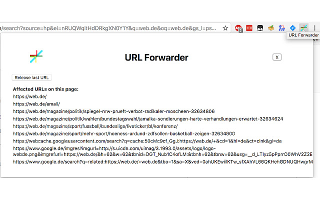 URL Forwarder chrome谷歌浏览器插件_扩展第4张截图