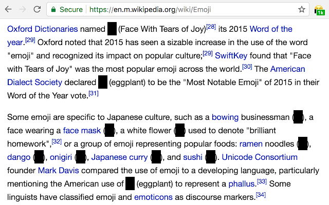 Emoji Censor chrome谷歌浏览器插件_扩展第1张截图