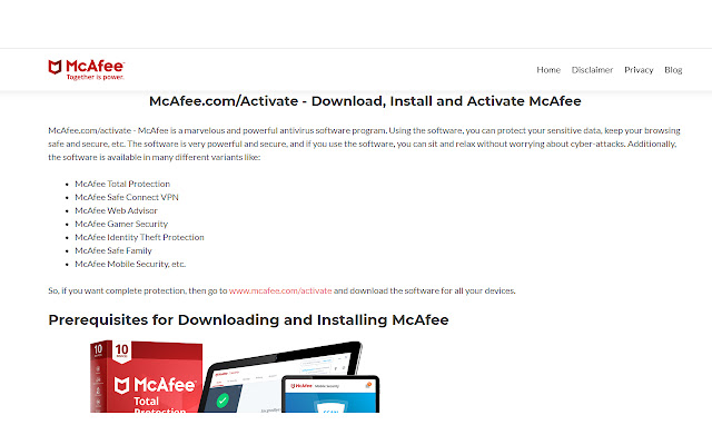 McAfee Activation Help chrome谷歌浏览器插件_扩展第2张截图