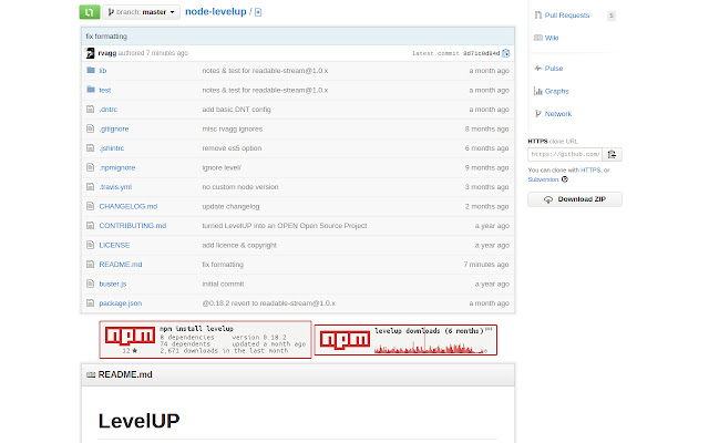 Nodei.co: npm badges for GitHub chrome谷歌浏览器插件_扩展第1张截图